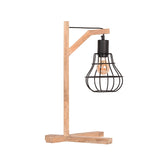 Tafellamp Drop - Zwart - Mangohout